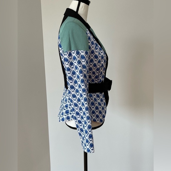 Peter Pilotto mixed print zippered and belted jacket in a size small petite - Picture 4 of 12